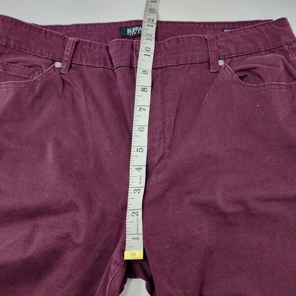 Buffalo David Bitton Jeans Women's 12  32x30 Maroon Hope Stretch Skinny Mid Rise - Picture 6 of 9